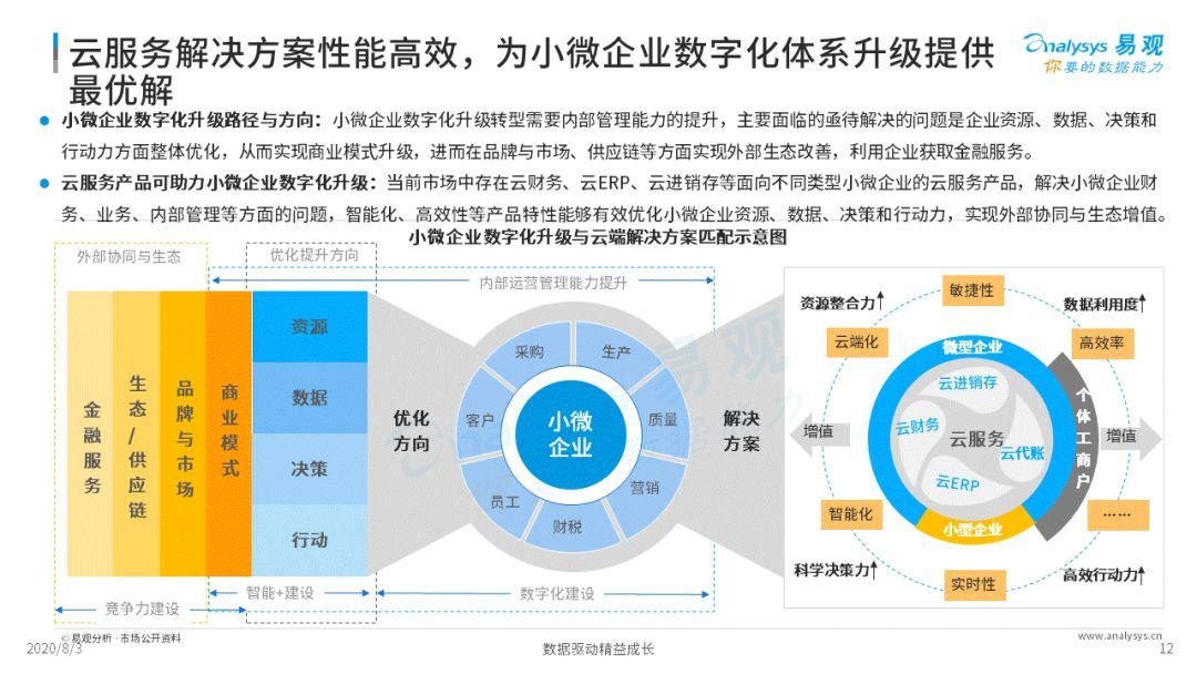 2020中国小微企业云服务市场专题分析